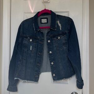 Wax Jean Dark Blue Distressed Jean Jacket